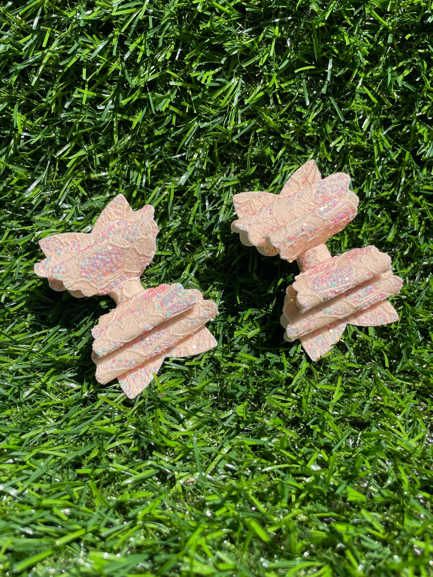 Embossed Glitter Piggy Set (Peach)