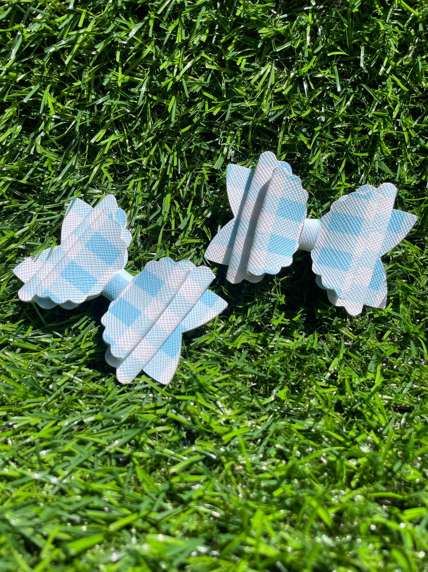 Blue Gingham Piggy Set